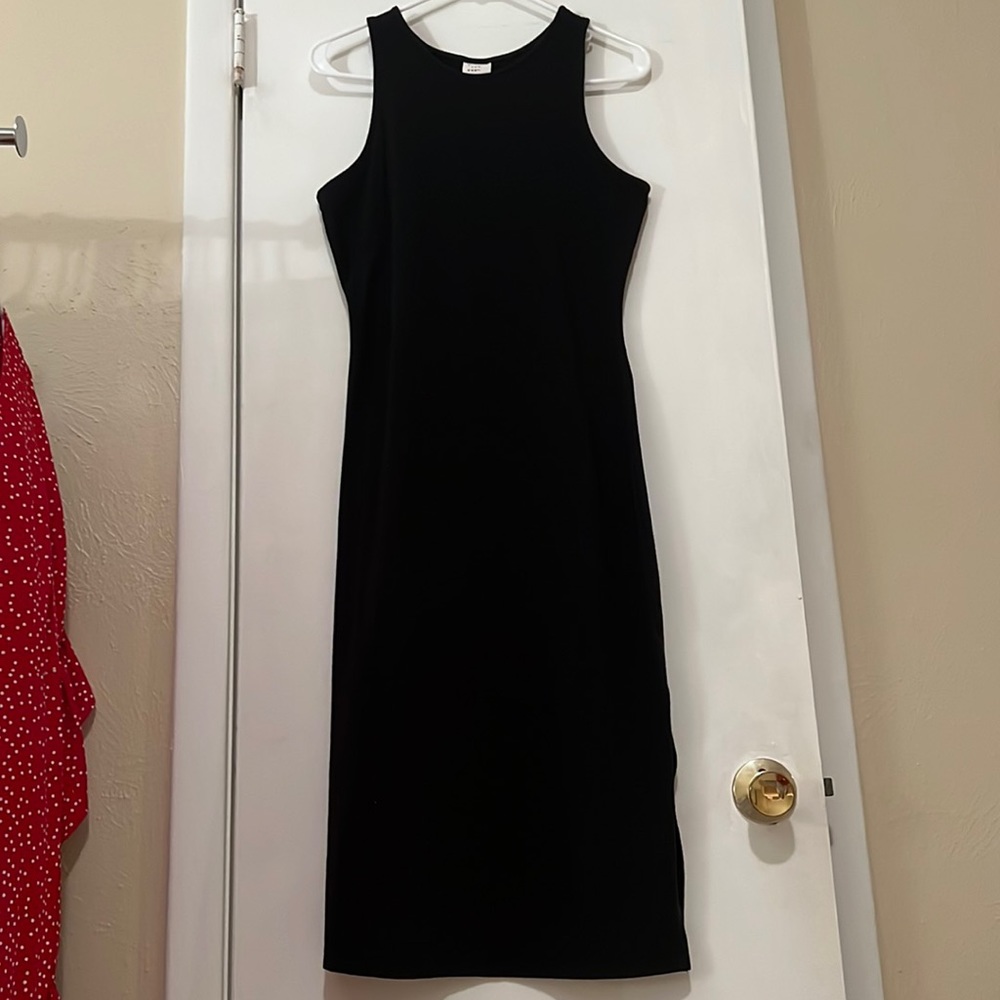A New Day black midi dress. XS